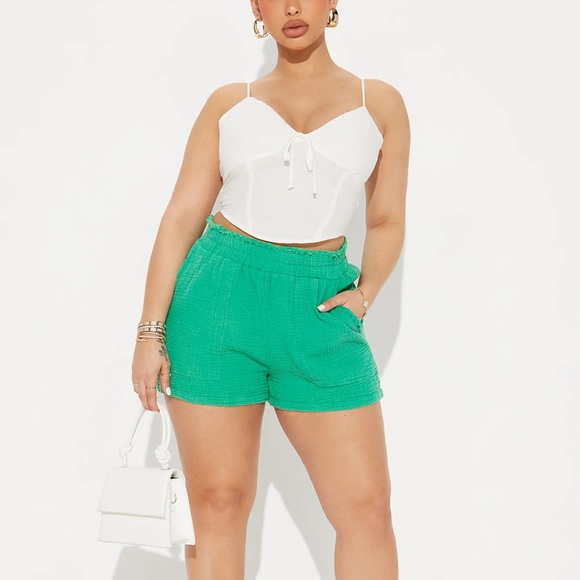 Fashion Nova Gauze Shorts - Picture 2 of 4